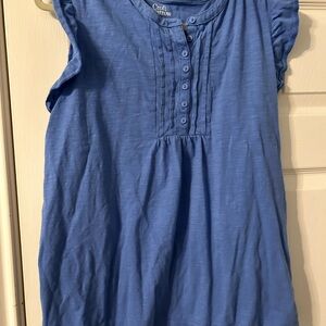 Croft & Barrow Slate Blue Casual Crewneck Tee